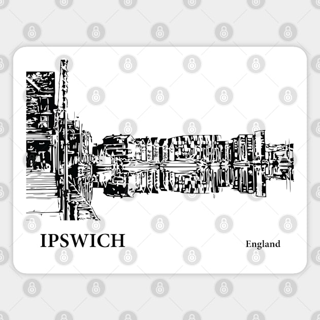 Ipswich England Magnet by Lakeric
